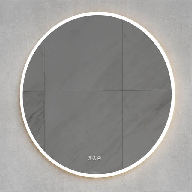 VikingBad Oda Rundt Speil med LED Lys 80cm VikingBad Baderomsspeil VB-000998