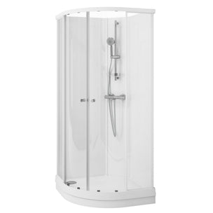 Vikingbad Sofia Dusjkabinett Buet H210cm Hvite Bakvegger