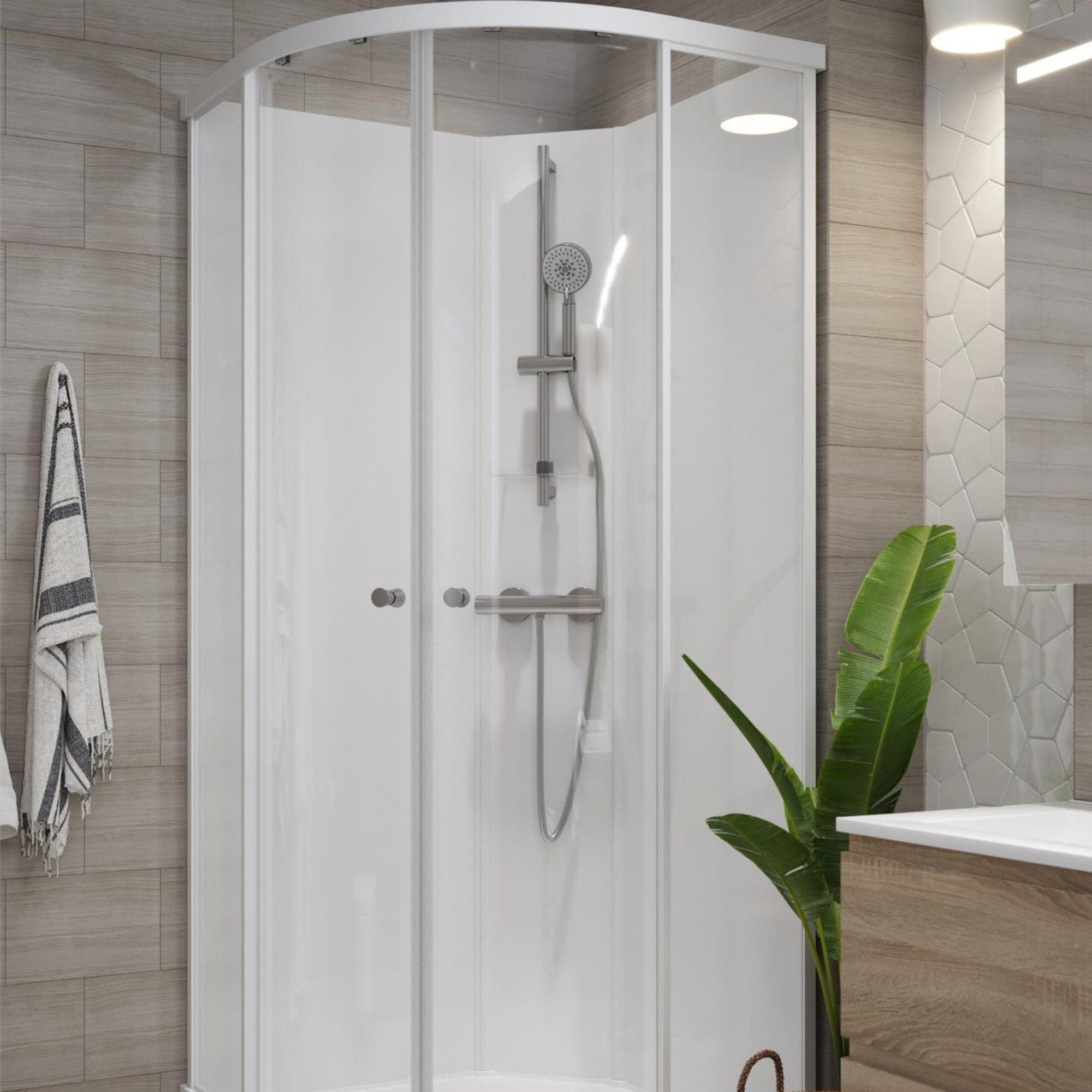 VikingBad Sofia Dusjkabinett Buet H210cm VikingBad Dusjkabinett