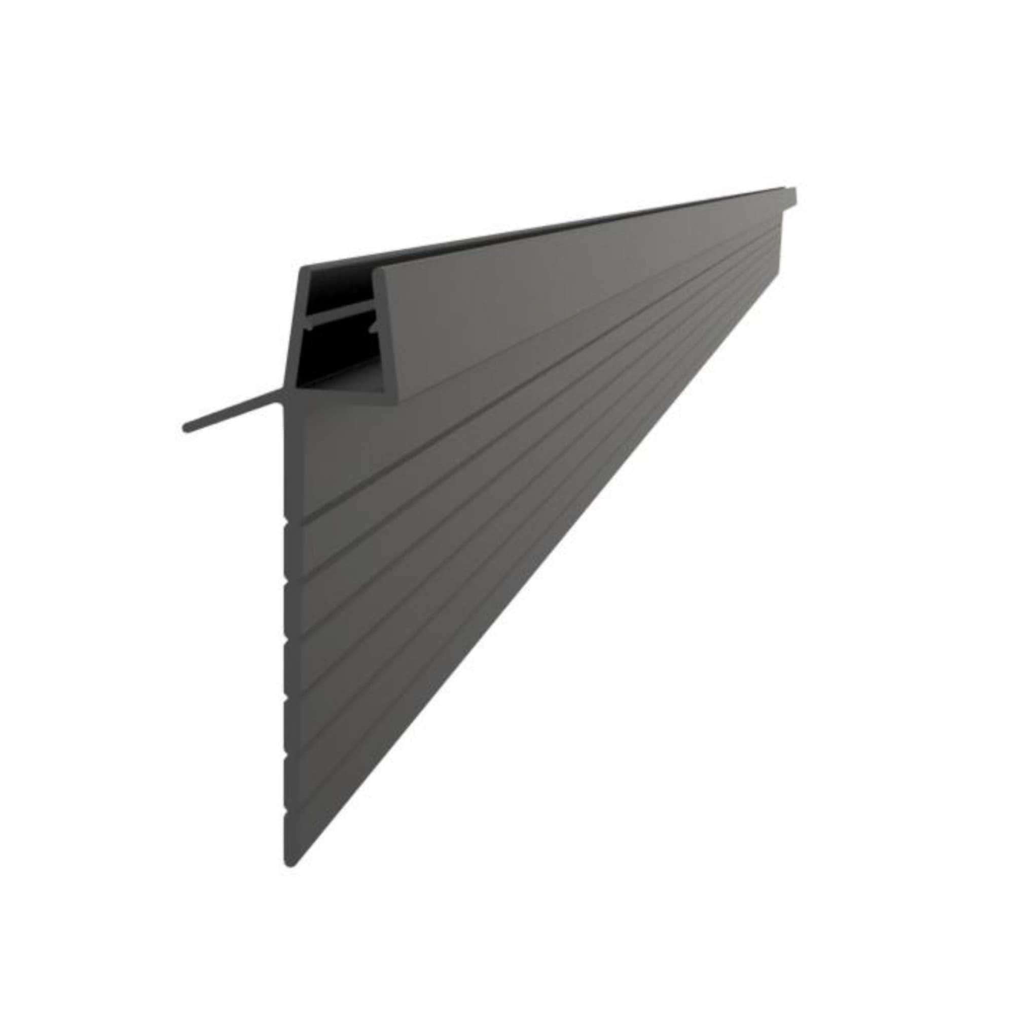 VikingBad Subbelist Liam PVC H51mm Rivbar - B100cm Svart matt VikingBad Reservedel dusj VB-005676-02