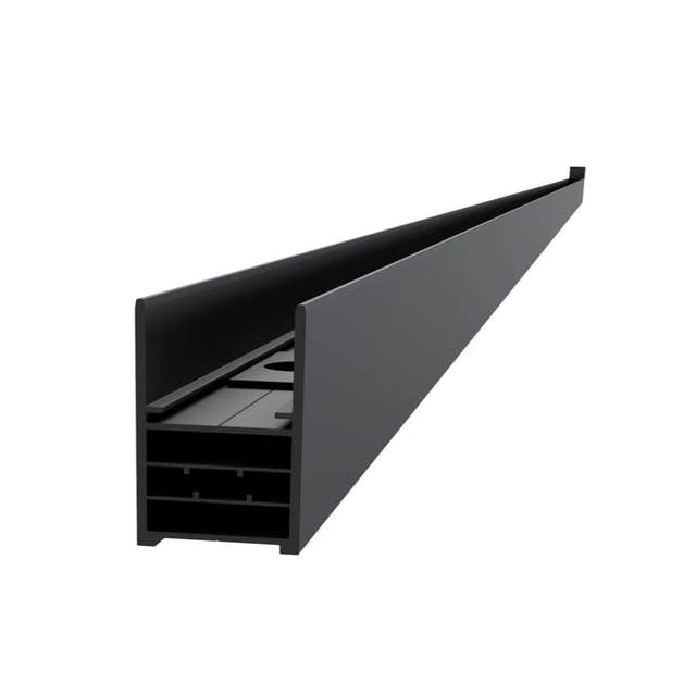 VikingBad Utfellingsprofil +25mm Liam Dusjdør H195cm Svart matt VikingBad Veggprofil VB-001442