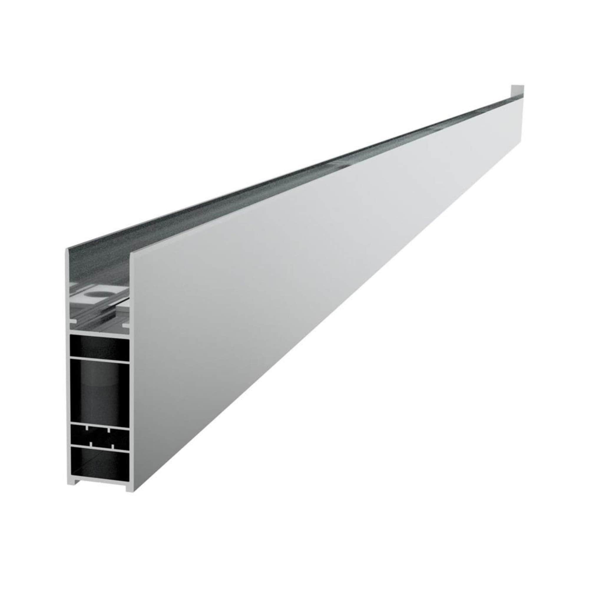 VikingBad Utfellingsprofil Liam Glassfelt (+25/+50mm) H193cm Sølv / 25mm VikingBad Veggprofil VB-004022-01