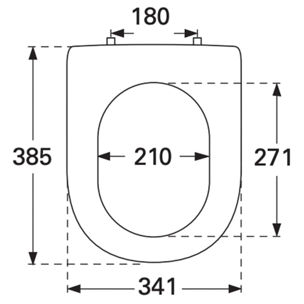 Villeroy Boch Subway 2.0 Toalettsete Compact SC/QR Hvit Villeroy & Boch Toalettsete VIL-6025439