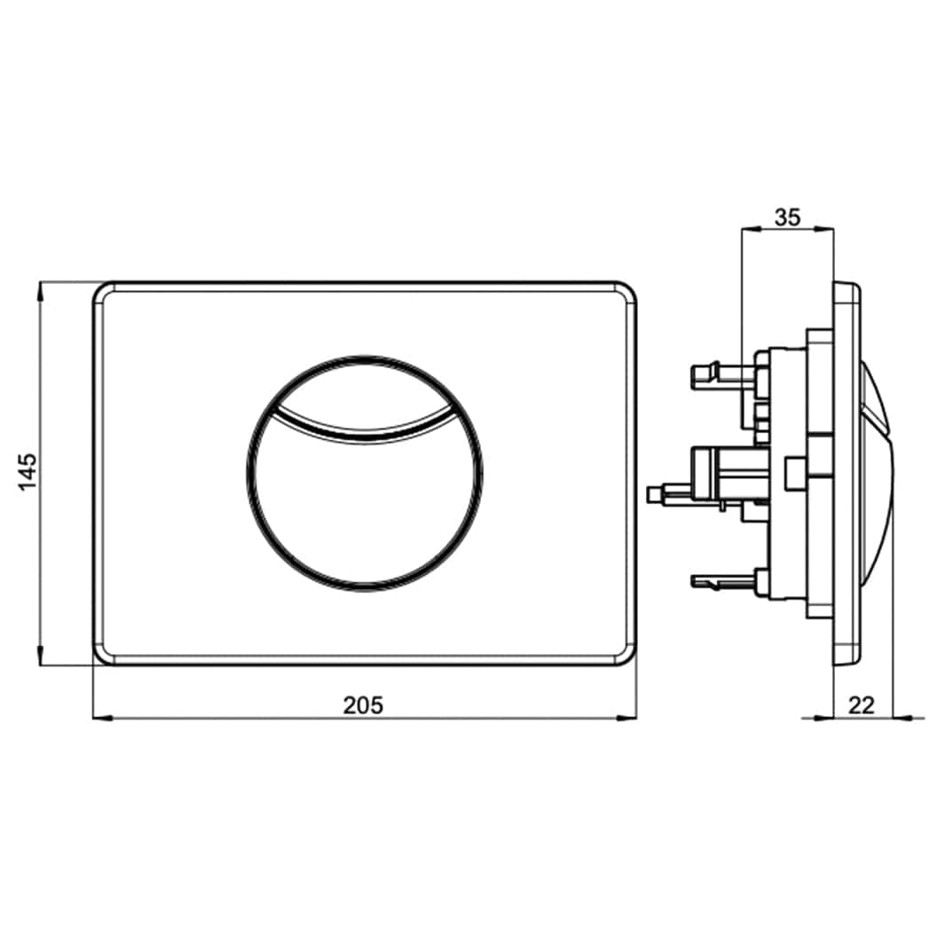Villeroy & Boch ViConnect E100 Trykkplate Villeroy & Boch Betjeningsplate og trykknapper
