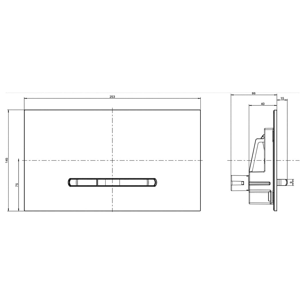 Villeroy & Boch ViConnect E300 Trykkplate Villeroy & Boch Betjeningsplate og trykknapper