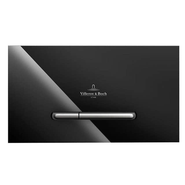 Villeroy & Boch ViConnect M300 Trykkplate - glass Svart glass Villeroy & Boch Betjeningsplate og trykknapper VIL-6026019
